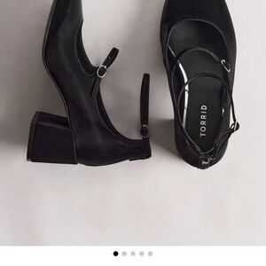 Torrid Black Block Heel Mary Janes
